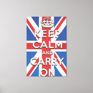 Keep Calm and Carry On国旗 キャンバスプリント