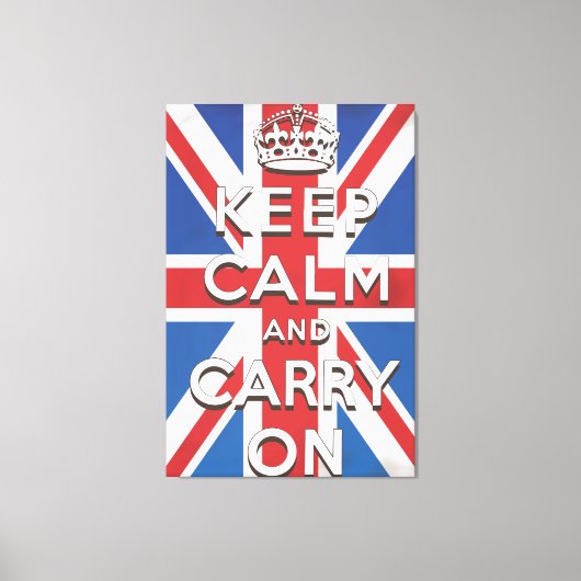 Keep Calm and Carry On国旗 キャンバスプリント (正面)