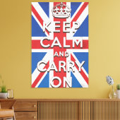 Keep Calm and Carry On国旗 キャンバスプリント (インサイチュ (リビング))