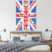 Keep Calm and Carry On国旗 キャンバスプリント (インサイチュ (寝室))