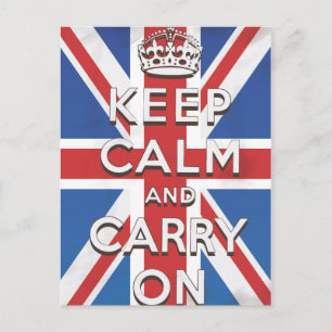 Keep Calm and Carry On国旗 ポストカード