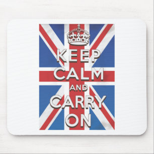 Keep Calm and Carry On国旗 マウスパッド