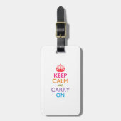 KEEP CALM AND CARRY ON多色 ラゲッジタグ (正面縦)