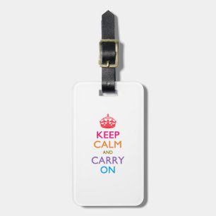 KEEP CALM AND CARRY ON多色 ラゲッジタグ