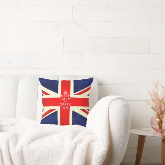 Keep Calm and Carry On感動的引用文 クッション (ソファ)