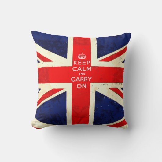 Keep Calm and Carry On感動的引用文 クッション (正面)