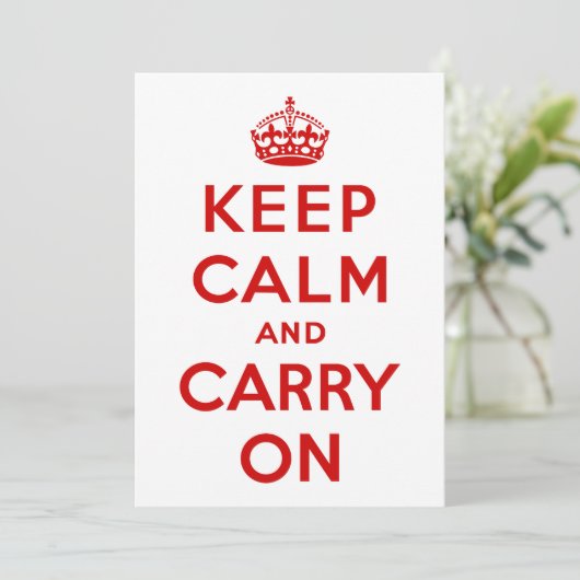 Keep Calm and Carry On招待状 招待状 (スタンド正面)