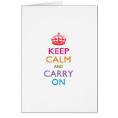 KEEP CALM AND CARRY ON数々の色の (正面)
