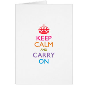 KEEP CALM AND CARRY ON数々の色の