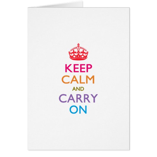 KEEP CALM AND CARRY ON数々の色の (正面)