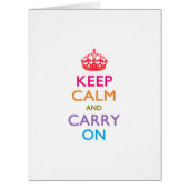 KEEP CALM AND CARRY ON数々の色の (正面)