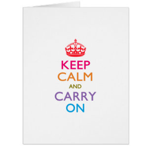 KEEP CALM AND CARRY ON数々の色の