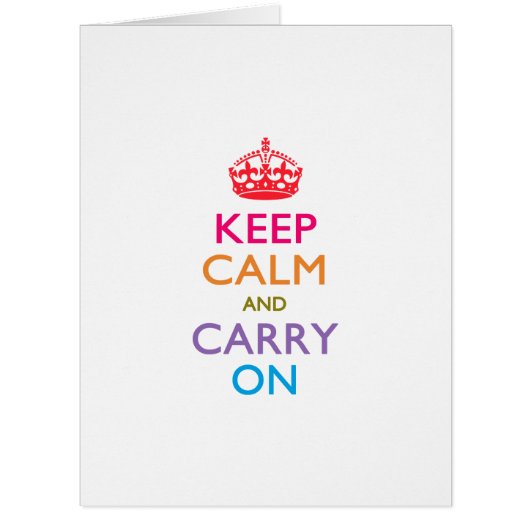 KEEP CALM AND CARRY ON数々の色の (正面)