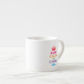 KEEP CALM AND CARRY ON数々の色の エスプレッソカップ (正面右)