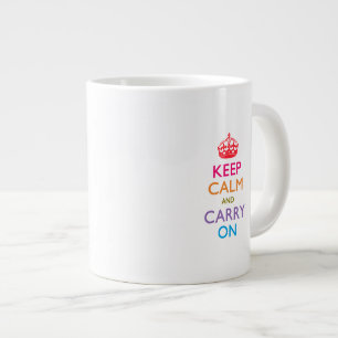 Keep Calm and Carry On数々の色の ジャンボコーヒーマグカップ