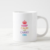 KEEP CALM AND CARRY ON数々の色の ジャンボコーヒーマグカップ (右)