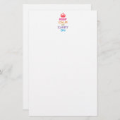 KEEP CALM AND CARRY ON数々の色の 便箋 (正面/裏面)