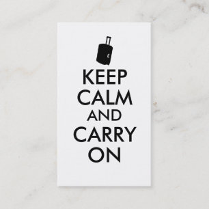 Keep Calm and Carry On旅行カスタム 名刺