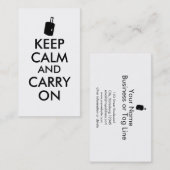 Keep Calm and Carry On旅行カスタム 名刺 (正面/裏面)