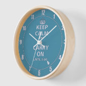 Keep Calm and Carry On時計 壁時計 (傾斜)