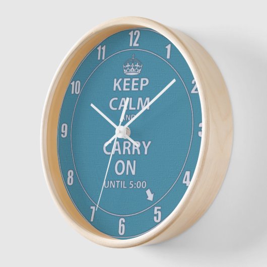 Keep Calm and Carry On時計 壁時計 (傾斜)