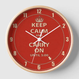 Keep Calm and Carry On時計 壁時計