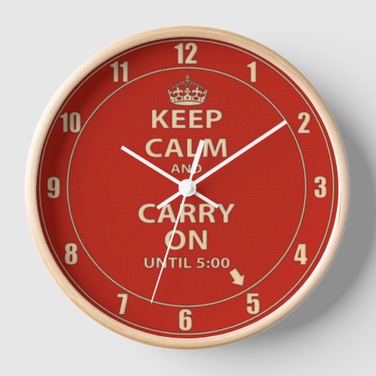 Keep Calm and Carry On時計 壁時計 (正面)