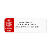 Keep Calm and Carry On最高の価格 ラベル (正面)