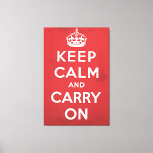 Keep Calm and Carry On漫画 キャンバスプリント
