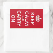 Keep Calm and Carry On矩形ステッカー 長方形シール (バッグ)