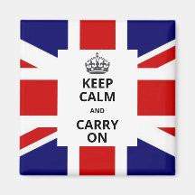 Keep Calm and Carry On磁石。英国連合ジャック
