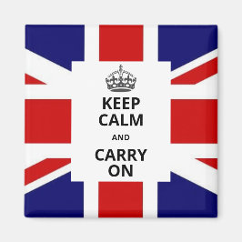 Keep Calm and Carry On磁石。英国連合ジャック マグネット