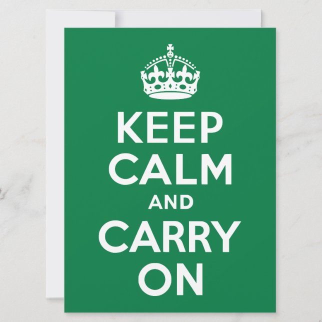 Keep Calm and Carry On緑 (正面)