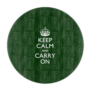 KEEP CALM AND CARRY ON緑 カッティングボード