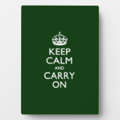 KEEP CALM AND CARRY ON緑 フォトプラーク (正面)