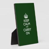 KEEP CALM AND CARRY ON緑 フォトプラーク (側面)