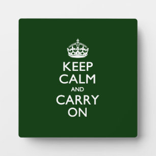 KEEP CALM AND CARRY ON緑 フォトプラーク
