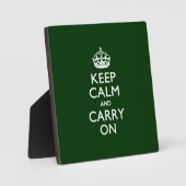 KEEP CALM AND CARRY ON緑 フォトプラーク (正面)