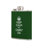 KEEP CALM AND CARRY ON緑 フラスク (左)