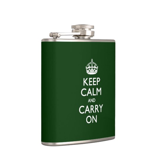 KEEP CALM AND CARRY ON緑 フラスク (右)