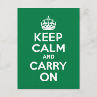 Keep Calm and Carry On緑