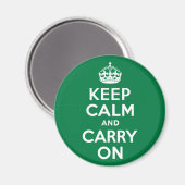 Keep Calm and Carry On緑 マグネット (正面/裏面)