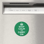 Keep Calm and Carry On緑 マグネット (インサイチュ (食洗機))