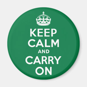 Keep Calm and Carry On緑 マグネット