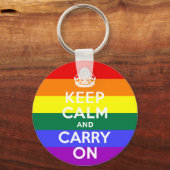 Keep Calm and Carry On虹 キーホルダー (正面)