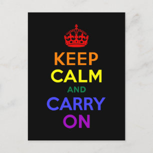 Keep Calm and Carry On虹 ポストカード