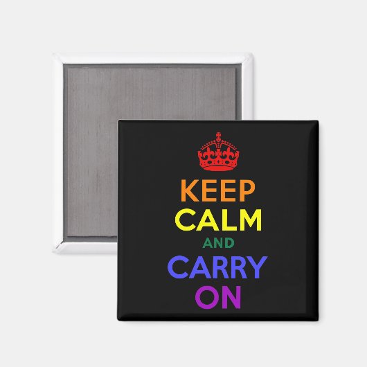 Keep Calm and Carry On虹 マグネット (正面/裏面)