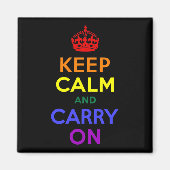 Keep Calm and Carry On虹 マグネット (正面)