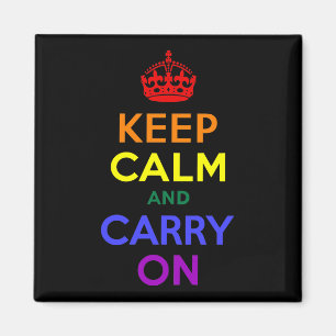 Keep Calm and Carry On虹 マグネット