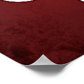 Keep Calm and Carry On赤グランジプリント ポスター (角)